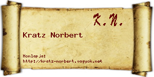 Kratz Norbert névjegykártya